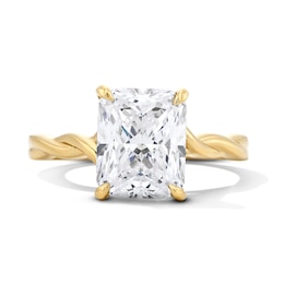 3 CT. T.W. Radiant-Cut Certified Lab-Grown Diamond Solitaire Twist-Shank Engagement Ring in 14K Gold (F/VS2)