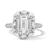 Thumbnail Image 1 of 4-3/4 CT. T.W. Certified Lab-Grown Diamond Double Frame Engagement Ring in 14K White Gold (F/VS2)