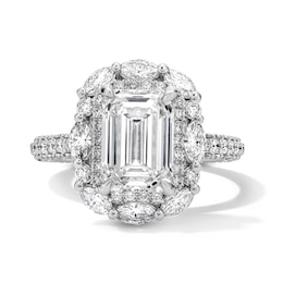 4-3/4 CT. T.W. Certified Lab-Grown Diamond Double Frame Engagement Ring in 14K White Gold (F/VS2)