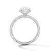 Thumbnail Image 3 of 3 CT. T.W. Pear-Shaped Certified Lab-Grown Diamond Frame Engagement Ring in 14K White Gold (F/VS2)