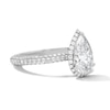 Thumbnail Image 4 of 3 CT. T.W. Pear-Shaped Certified Lab-Grown Diamond Frame Engagement Ring in 14K White Gold (F/VS2)