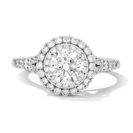 1-1/2 CT. T.W. Certified Lab-Grown Diamond Double Frame Engagement Ring in 14K White Gold (F/VS2)
