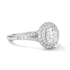 Thumbnail Image 4 of 1-1/2 CT. T.W. Certified Lab-Grown Diamond Double Frame Engagement Ring in 14K White Gold (F/VS2)