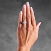 Thumbnail Image 2 of 1-1/2 CT. T.W. Oval Certified Lab-Grown Diamond Frame Engagement Ring in 14K White Gold (F/VS2)