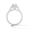 Thumbnail Image 3 of 1-1/2 CT. T.W. Oval Certified Lab-Grown Diamond Frame Engagement Ring in 14K White Gold (F/VS2)