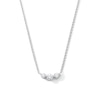 Thumbnail Image 1 of 1 CT. T.W. Lab-Grown Diamond Three-Stone Necklace in Sterling Silver (F/VS2)