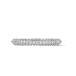 7/8 CT. T.W. Certified Lab-Grown Diamond Three-Sided Anniversary Band in 14K White Gold (F/VS2)