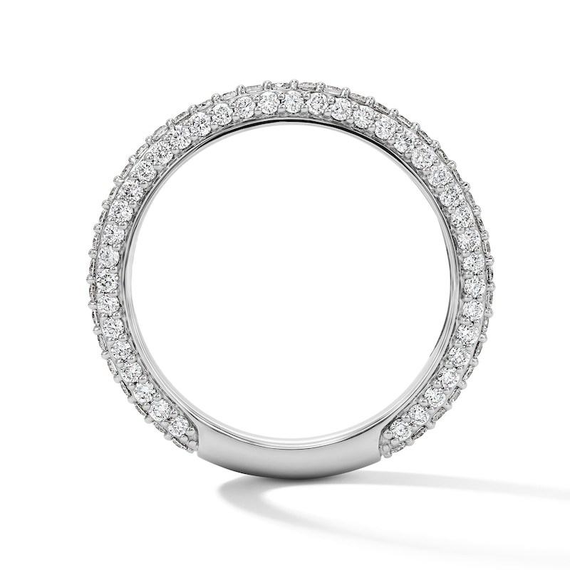 Main Image 2 of 7/8 CT. T.W. Certified Lab-Grown Diamond Three-Sided Anniversary Band in 14K White Gold (F/VS2)