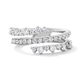 1 CT. T.W. Lab-Grown Diamond Bypass Wraparound-Look Ring in Sterling Silver (F/VS2)