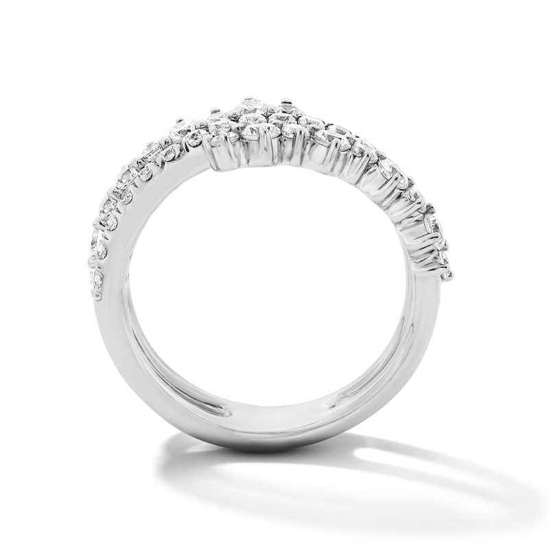 Main Image 3 of 1 CT. T.W. Lab-Grown Diamond Bypass Wraparound-Look Ring in Sterling Silver (F/VS2)
