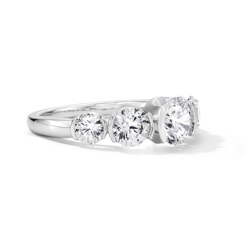 Main Image 2 of 2-1/2 CT. T.W. Certified Lab-Grown Diamond Five-Stone Anniversary Band in 14K White Gold (F/VS2)