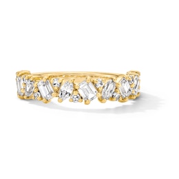 1 CT. T.W. Multi-Shape Certified Lab-Grown Diamond Anniversary Scatter Band in 14K Gold (F/VS2)