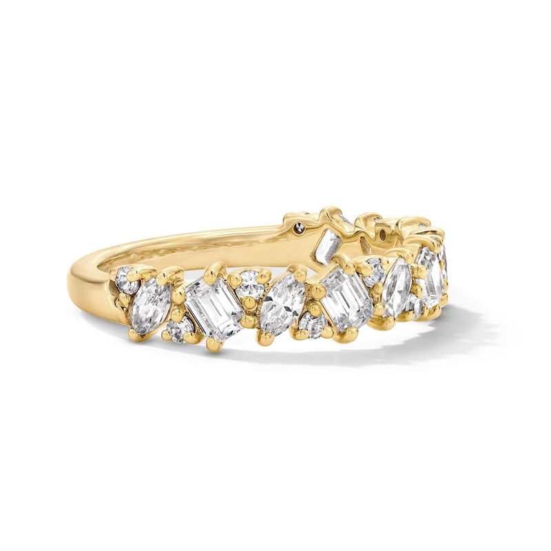 Main Image 2 of 1 CT. T.W. Multi-Shape Certified Lab-Grown Diamond Anniversary Scatter Band in 14K Gold (F/VS2)