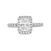 Thumbnail Image 4 of 2 CT. T.W. Radiant-Cut Certified Lab-Grown Diamond Frame Engagement Ring in Platinum (F/VS2)