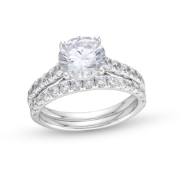 3 CT. T.W. Certified Lab-Grown Diamond Bridal Set in Platinum (F/VS2)