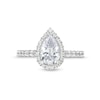 Thumbnail Image 4 of 2 CT. T.W. Pear-Shaped Certified Lab-Grown Diamond Frame Engagement Ring in Platinum (F/VS2)