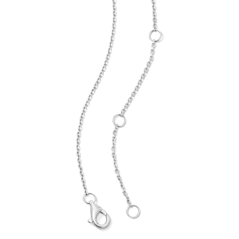 Main Image 3 of Cushion-Cut Aquamarine and Diamond Accent Pendant in Sterling Silver