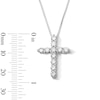 Thumbnail Image 2 of 1 CT. T.W. Lab-Grown Diamond Cross Pendant in Sterling Silver (F/SI2)