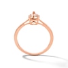 Thumbnail Image 2 of Pear-Shaped Morganite and Diamond Accent Ring in Sterling Silver with 14K Rose Gold Plate