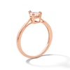 Thumbnail Image 4 of Pear-Shaped Morganite and Diamond Accent Ring in Sterling Silver with 14K Rose Gold Plate