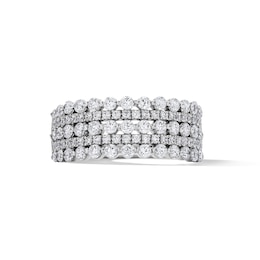 1 CT. T.W. Lab-Grown Diamond Multi-Row Band in 10K White Gold (F/VS2)