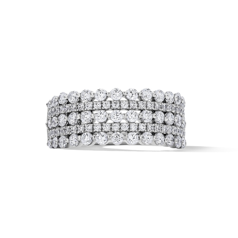 Main Image 1 of 1 CT. T.W. Lab-Grown Diamond Multi-Row Band in 10K White Gold (F/VS2)