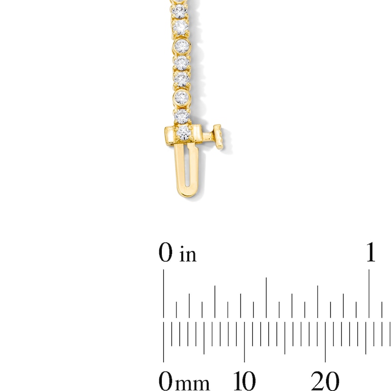 Main Image 2 of 2 CT. T.W. Lab-Grown Diamond Line Bracelet in Sterling Silver with 10K Gold Plate (F/VS2)