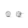 Thumbnail Image 1 of 1 CT. T.W. Lab-Grown Diamond Solitaire Hidden Accent Stud Earrings in 10K White Gold (F/SI2)