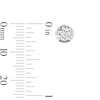 Thumbnail Image 3 of 1 CT. T.W. Lab-Grown Diamond Solitaire Hidden Accent Stud Earrings in 10K White Gold (F/SI2)