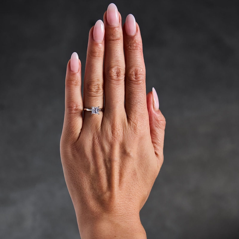 Main Image 2 of 1 CT. T.W. Princess-Cut Certified Lab-Grown Diamond Solitaire Engagement Ring in Platinum (F/VS2)