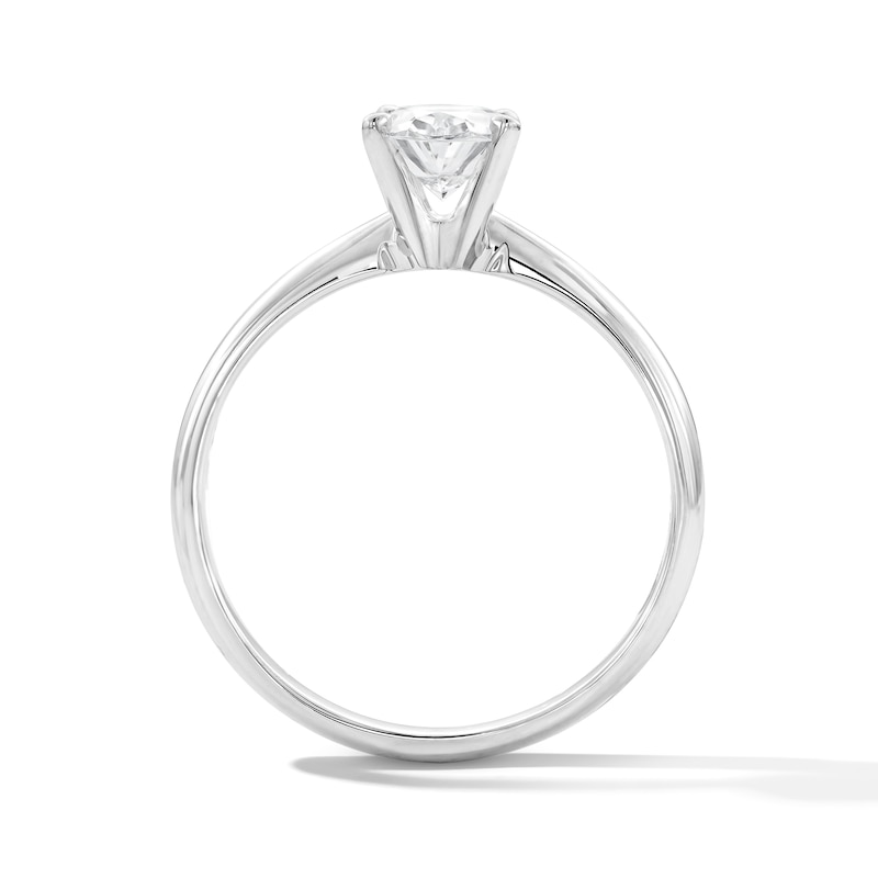 Main Image 3 of 1 CT. T.W. Oval Certified Lab-Grown Diamond Solitaire Engagement Ring in Platinum (F/VS2)