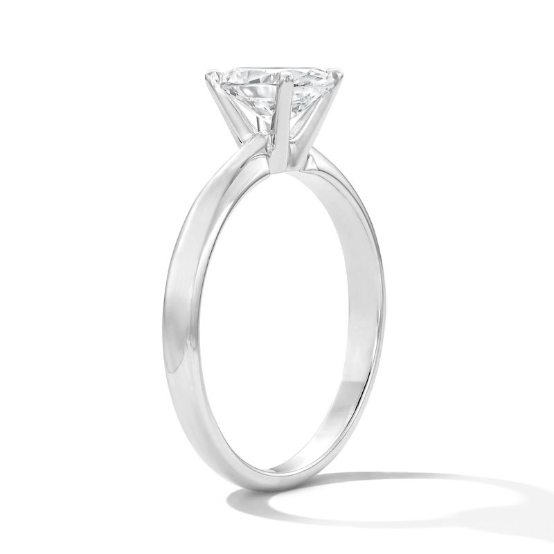 Main Image 4 of 1 CT. T.W. Oval Certified Lab-Grown Diamond Solitaire Engagement Ring in Platinum (F/VS2)