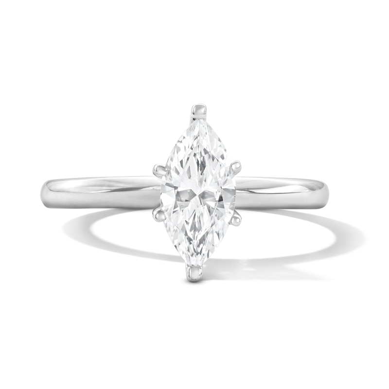Main Image 1 of 1 CT. T.W. Marquise-Cut Certified Lab-Grown Diamond Solitaire Engagement Ring in Platinum (F/VS2)