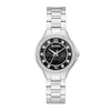 Thumbnail Image 1 of Ladies' Bulova Watch with Black Mother of Pearl Dial and Crystal Bezel (Model: 96L300)