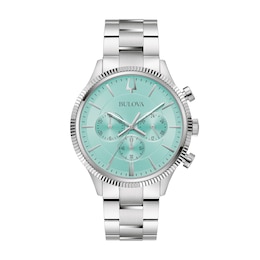 Men's Bulova Classic Chronograph Watch with Blue Dial (Model: 96A323)