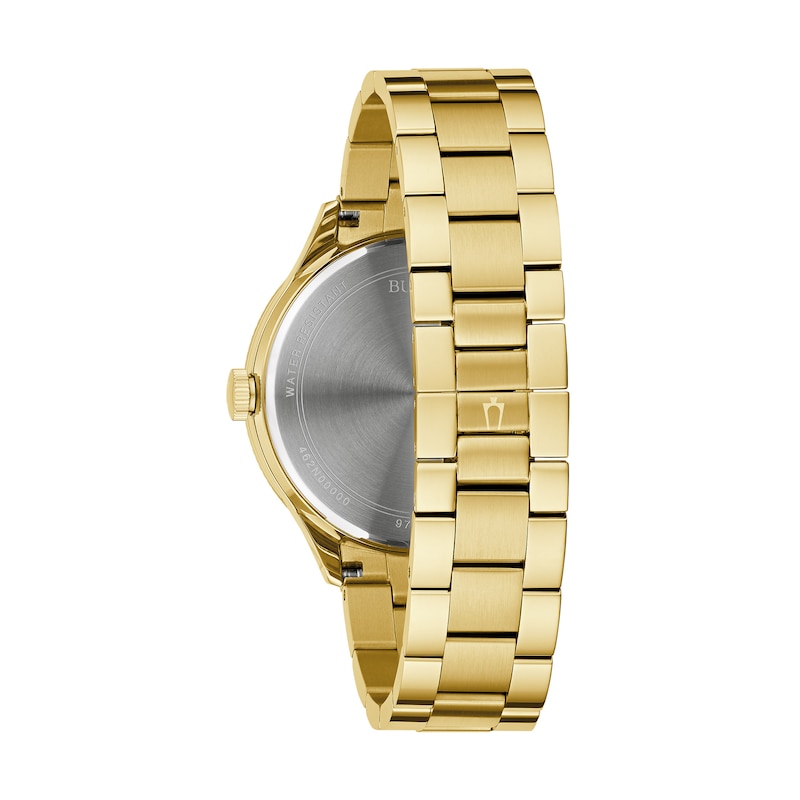 Main Image 3 of Men’s Bulova Classic Gold-Tone IP Watch with Black Dial (Model: 97B228)