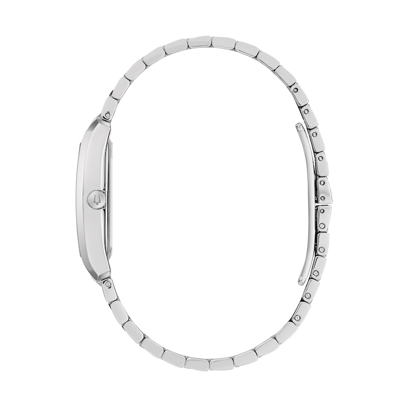 Main Image 2 of Ladies' Bulova Tank Watch with Diamond Accents and Silver-Tone Dial (Model: 96P232)