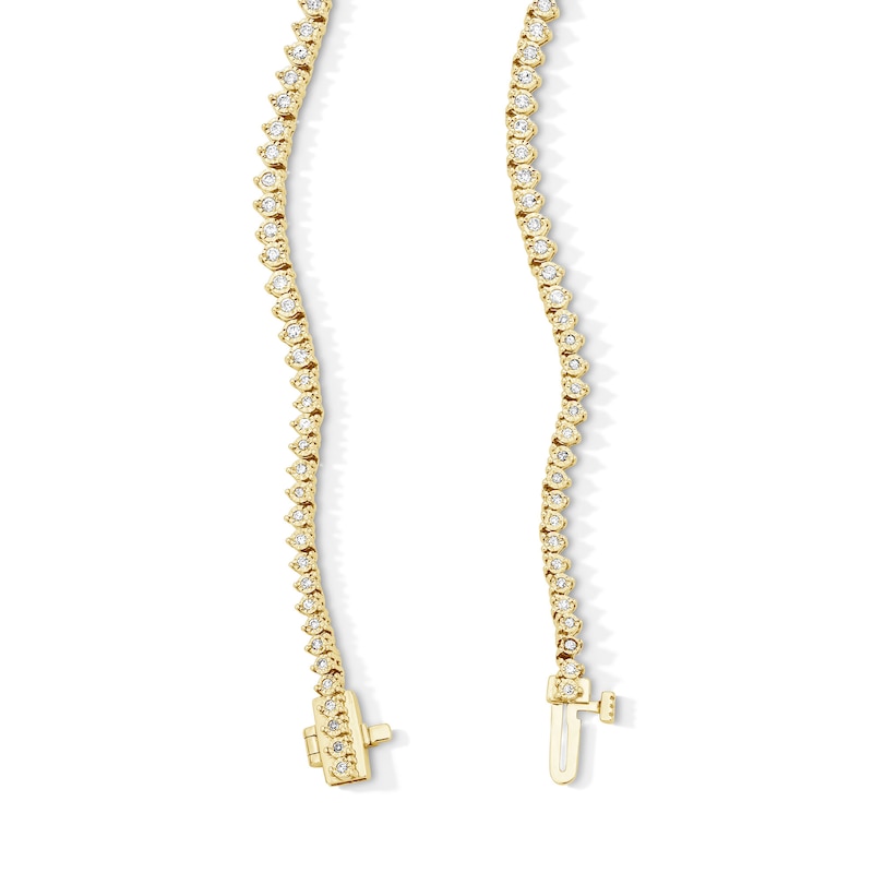 Main Image 3 of 3 CT. T.W. Lab-Grown Diamond Tennis Necklace in 10K Gold (F/VS2) - 16"