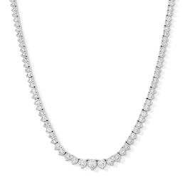 3 CT. T.W. Lab-Grown Diamond Tennis Necklace in 10K White Gold (F/VS2) - 16"