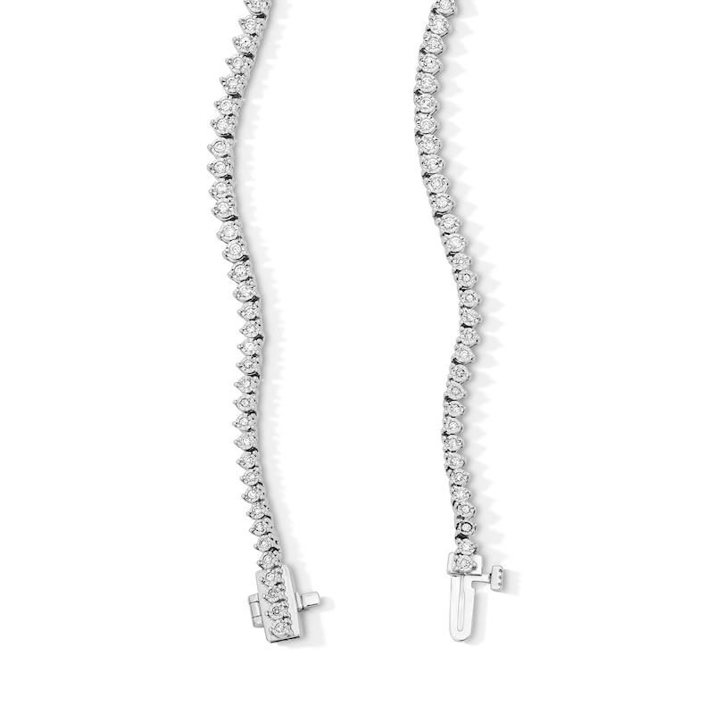 Main Image 2 of 3 CT. T.W. Lab-Grown Diamond Tennis Necklace in 10K White Gold (F/VS2) - 16"