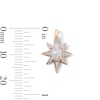 Thumbnail Image 2 of Oval Lab-Created Opal and Diamond Accent Starburst Pendant in Sterling Silver with 14K Rose Gold Plate