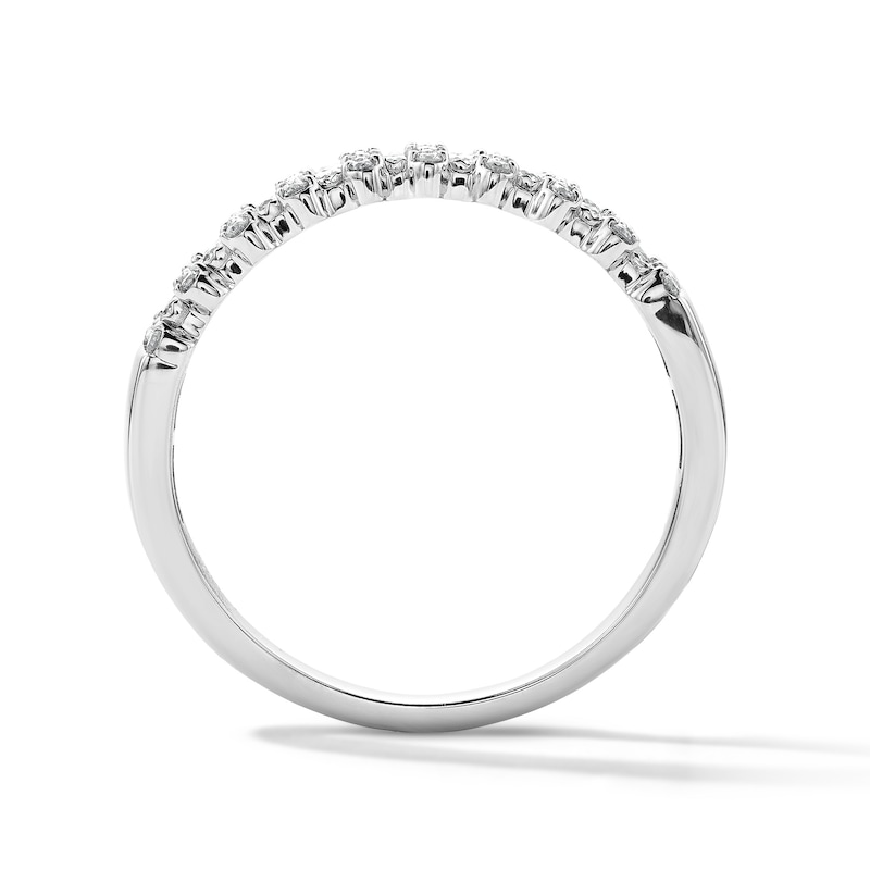 Main Image 3 of 1/4 CT. T.W. Diamond Multi-Row Anniversary Band in 10K White Gold