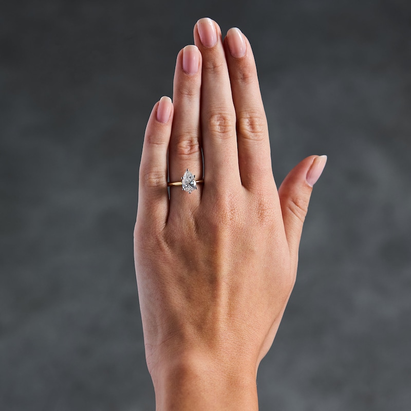 Main Image 2 of 2 CT. T.W. Pear-Shaped Certified Lab-Grown Diamond Solitaire Engagement Ring in Platinum (F/VS2)