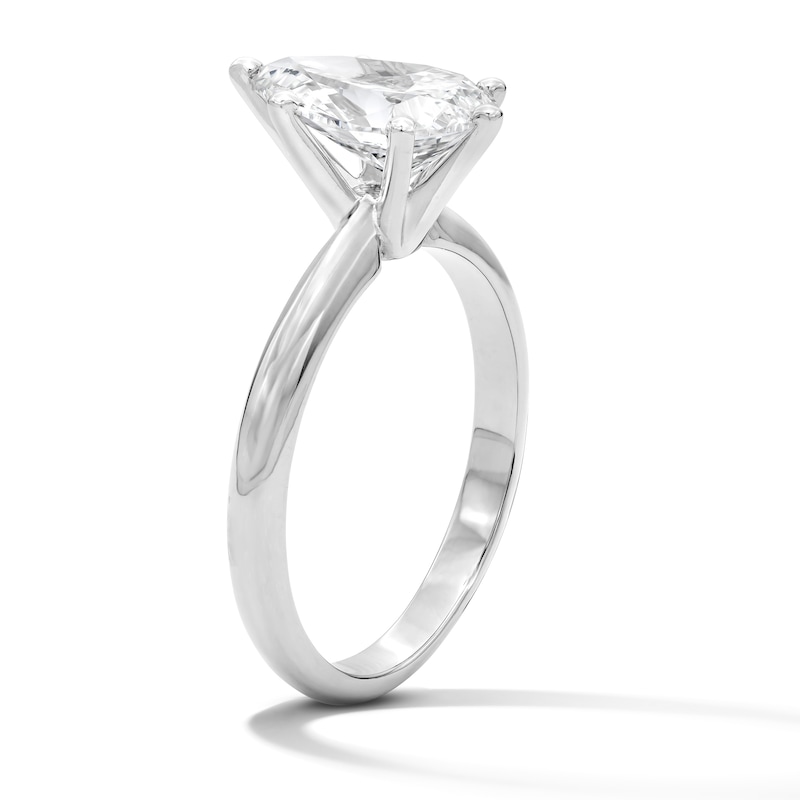 Main Image 4 of 2 CT. T.W. Pear-Shaped Certified Lab-Grown Diamond Solitaire Engagement Ring in Platinum (F/VS2)