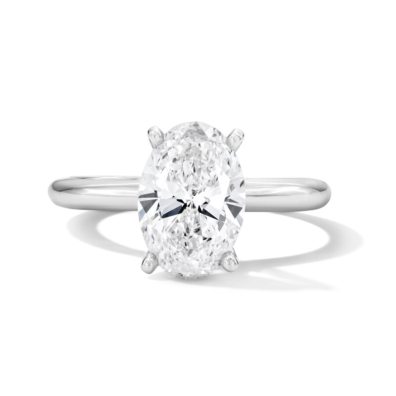 Main Image 1 of 2 CT. T.W. Oval Certified Lab-Grown Diamond Solitaire Engagement Ring in Platinum (F/VS2)