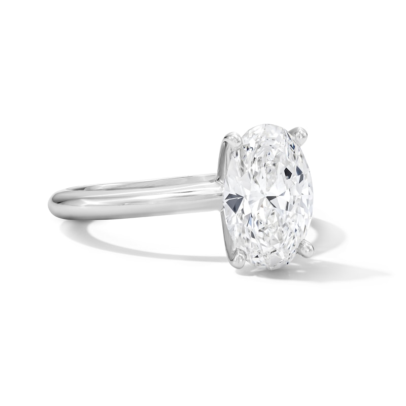 Main Image 3 of 2 CT. T.W. Oval Certified Lab-Grown Diamond Solitaire Engagement Ring in Platinum (F/VS2)