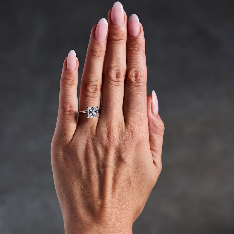 Main Image 2 of 3 CT. T.W. Princess-Cut Certified Lab-Grown Diamond Solitaire Engagement Ring in Platinum (F/VS2)