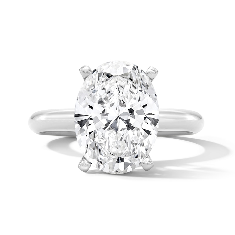 Main Image 1 of 4 CT. T.W. Oval Certified Lab-Grown Diamond Solitaire Engagement Ring in Platinum (F/VS2)