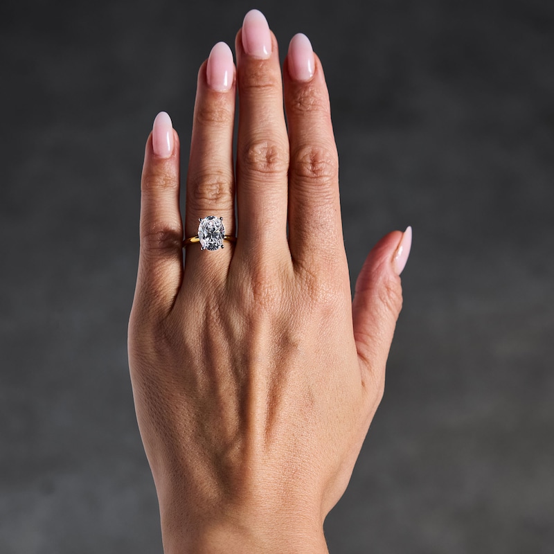 Main Image 2 of 4 CT. T.W. Oval Certified Lab-Grown Diamond Solitaire Engagement Ring in Platinum (F/VS2)