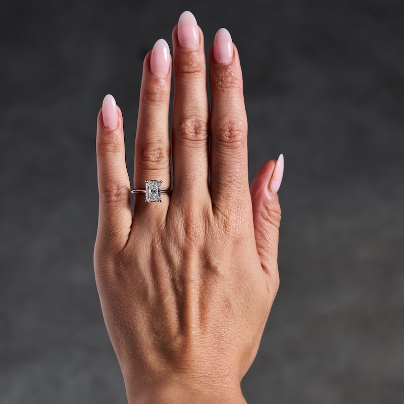 Main Image 2 of 3 CT. T.W. Radiant-Cut Certified Lab-Grown Diamond Solitaire Engagement Ring in Platinum (F/VS2)